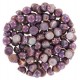 Czech 2-hole Cabochon beads 6mm Chalk White Iris